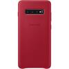 Samsung Capac protectie spate Leather Cover Rosu pentru Galaxy S10 Plus