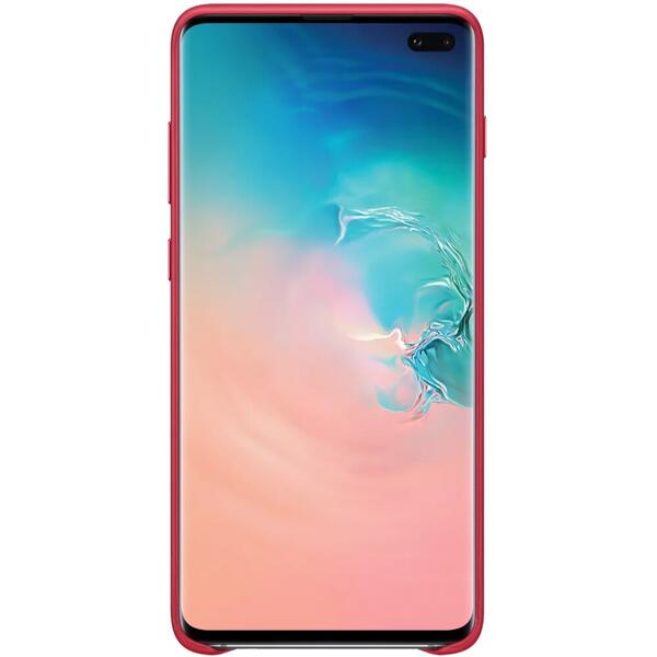 Samsung Capac protectie spate Leather Cover Rosu pentru Galaxy S10 Plus