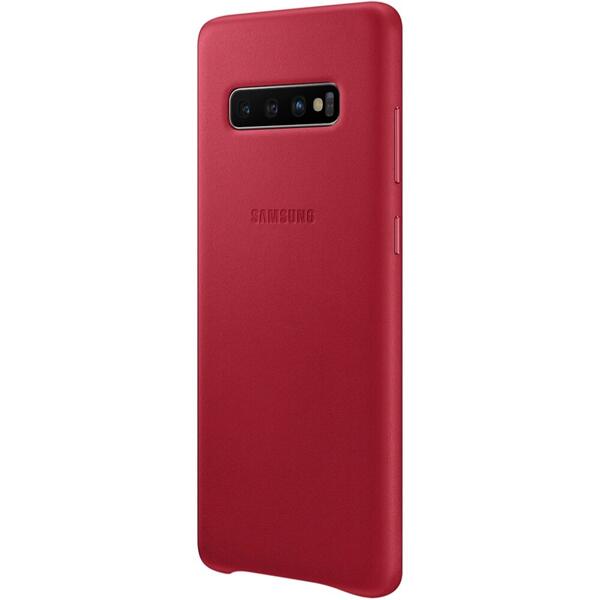 Samsung Capac protectie spate Leather Cover Rosu pentru Galaxy S10 Plus