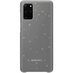 Capac protectie spate tip LED Cover Gri pentru Galaxy S20 Plus