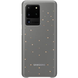 Capac protectie spate tip LED Cover Gri pentru Galaxy S20 Ultra