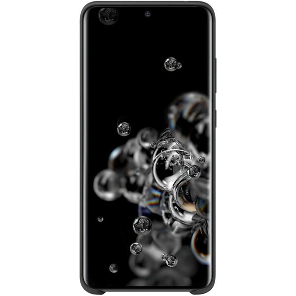 Samsung Capac protectie spate Silicone Cover Negru pentru Galaxy S20 Ultra