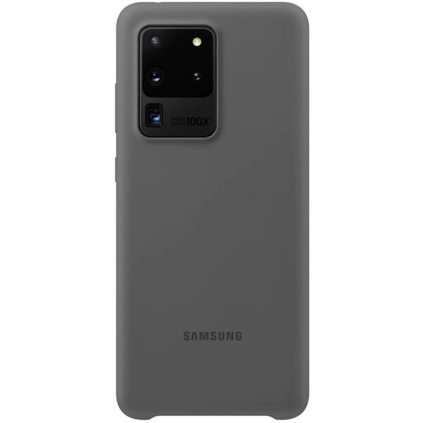 Samsung Capac protectie spate Silicone Cover Gri pentru Galaxy S20 Ultra