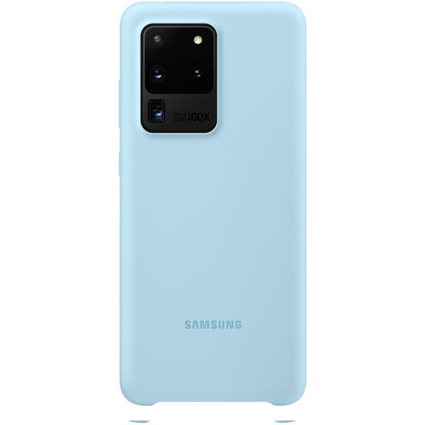 Samsung Capac protectie spate Silicone Cover Albastru Sky pentru Galaxy S20 Ultra