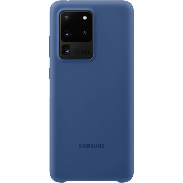 Samsung Capac protectie spate Silicone Cover Bleumarin pentru Galaxy S20 Ultra