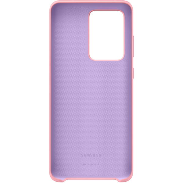 Samsung Capac protectie spate Silicone Cover Roz pentru Galaxy S20 Ultra