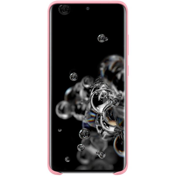 Samsung Capac protectie spate Silicone Cover Roz pentru Galaxy S20 Ultra