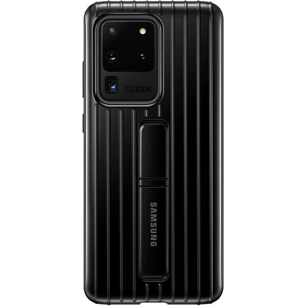 Samsung Capac protectie spate Protective Standing, Negru pentru Galaxy S20 Ultra