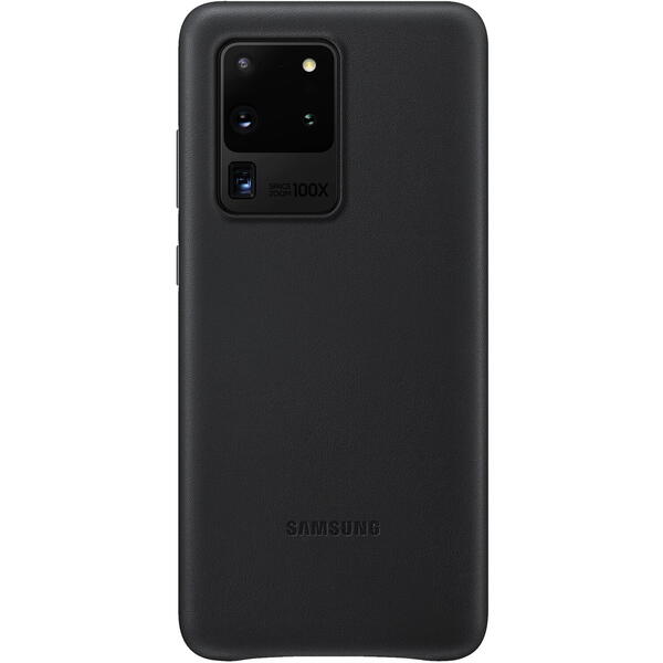 Samsung Capac protectie spate Leather Cover Negru pentru Galaxy S20 Ultra