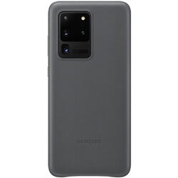 Samsung Capac protectie spate Leather Cover Gri pentru Galaxy S20 Ultra