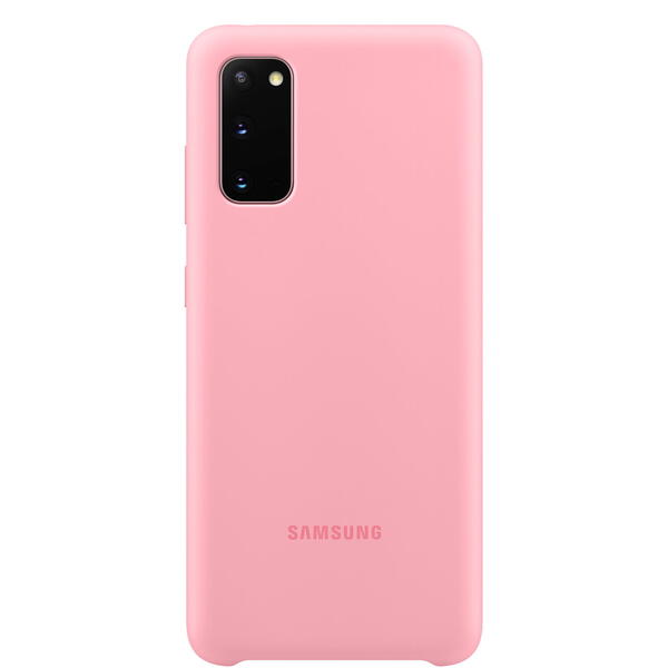Samsung Capac protectie spate Silicone Cover Roz pentru Galaxy S20