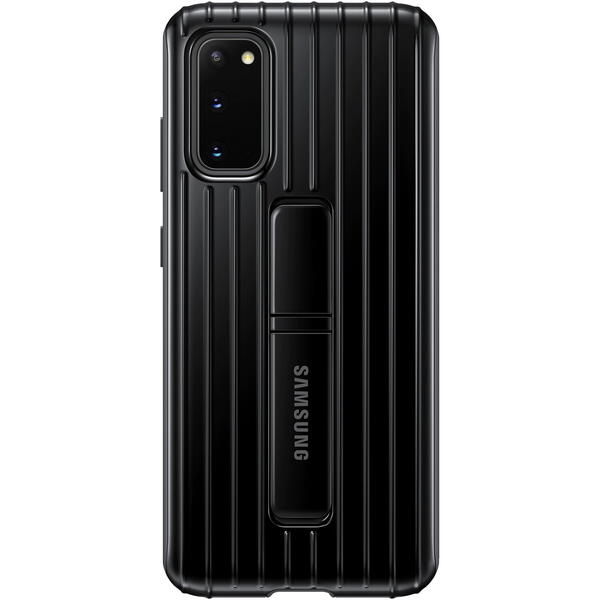 Samsung Capac protectie spate Protective Standing, Negru pentru Galaxy S20