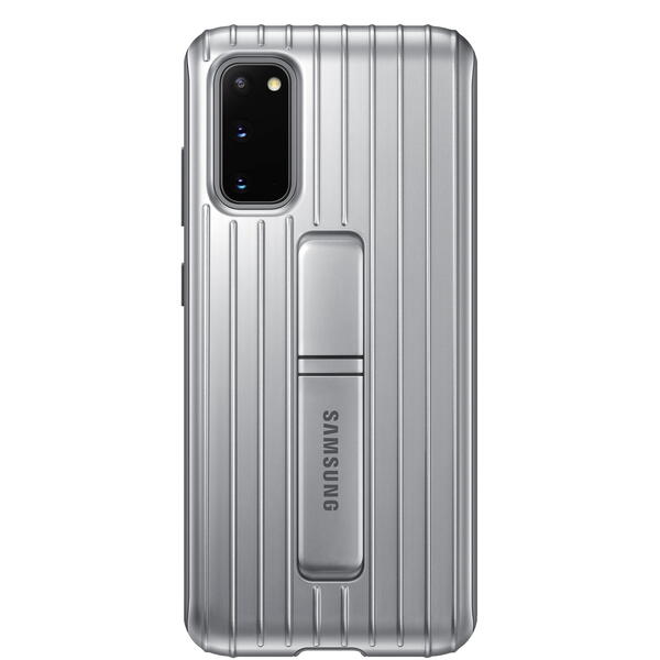 Samsung Capac protectie spate Protective Standing, Argintiu pentru Galaxy S20
