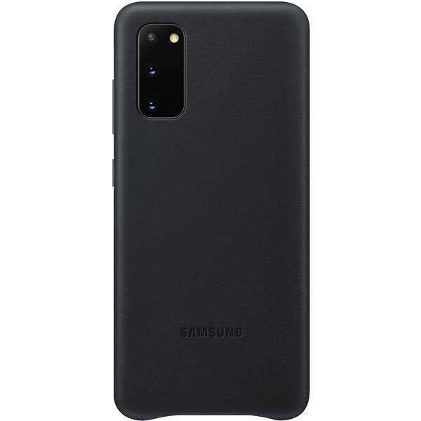 Samsung Capac protectie spate Leather Cover Negru pentru Galaxy S20