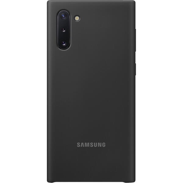 Samsung Capac protectie spate Silicone Cover, Negru pentru Galaxy Note 10