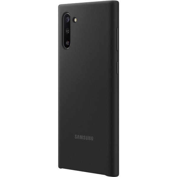 Samsung Capac protectie spate Silicone Cover, Negru pentru Galaxy Note 10