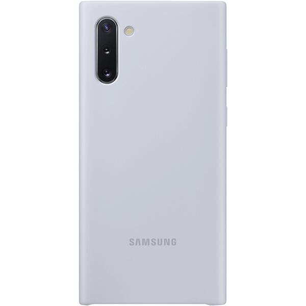 Samsung Capac protectie spate Silicone Cover, Argintiu pentru Galaxy Note 10