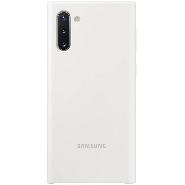 Samsung Capac protectie spate Silicone Cover, Alb pentru Galaxy Note 10