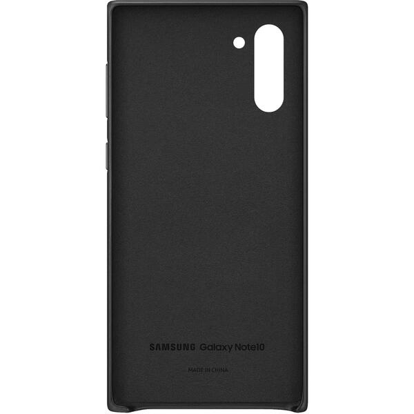 Samsung Capac protectie spate Leather Cover, Negru pentru Galaxy Note 10