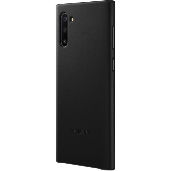 Samsung Capac protectie spate Leather Cover, Negru pentru Galaxy Note 10