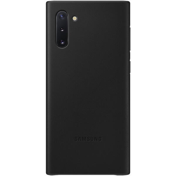 Samsung Capac protectie spate Leather Cover, Negru pentru Galaxy Note 10