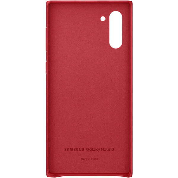 Samsung Capac protectie spate Leather Cover, Rosu pentru Galaxy Note 10