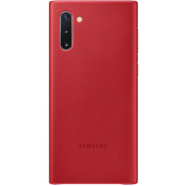 Samsung Capac protectie spate Leather Cover, Rosu pentru Galaxy Note 10