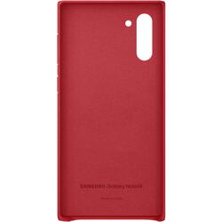 Capac protectie spate Leather Cover, Rosu pentru Galaxy Note 10