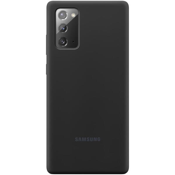 Samsung Capac protectie spate Silicone Cover, Negru pentru Galaxy Note 20