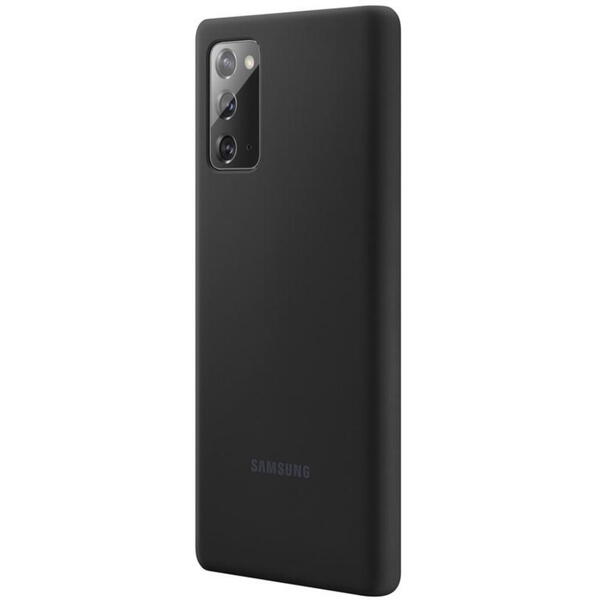 Samsung Capac protectie spate Silicone Cover, Negru pentru Galaxy Note 20