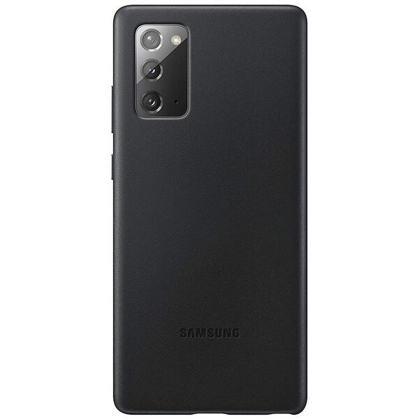 Samsung Capac protectie spate Leather Cover, Negru pentru Galaxy Note 20