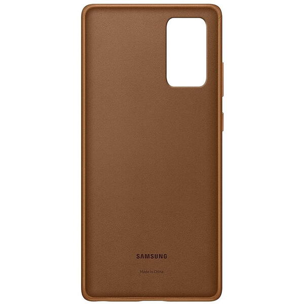 Samsung Capac protectie spate Leather Cover, Maro pentru Galaxy Note 20