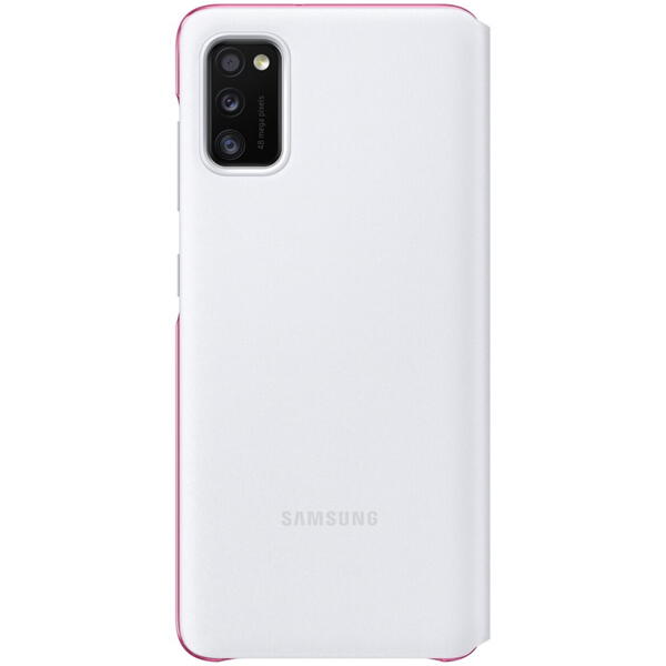 Samsung Husa Smart Flip tip S-View Wallet Cover, Alb pentru Galaxy A41