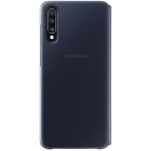 Samsung Husa tip Flip Wallet Negru pentru Galaxy A70 2019