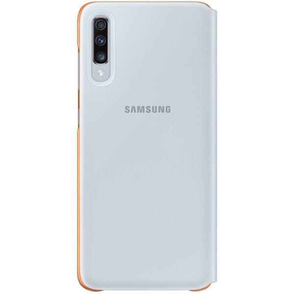 Samsung Husa tip Flip Wallet Alb pentru Galaxy A70 2019