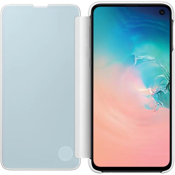 Samsung Husa Flip tip Clear View Cover Alb pentru Galaxy S10e