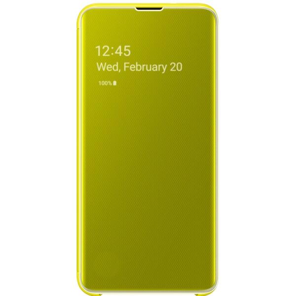 Samsung Husa Flip tip Clear View Cover Galben pentru Galaxy S10e