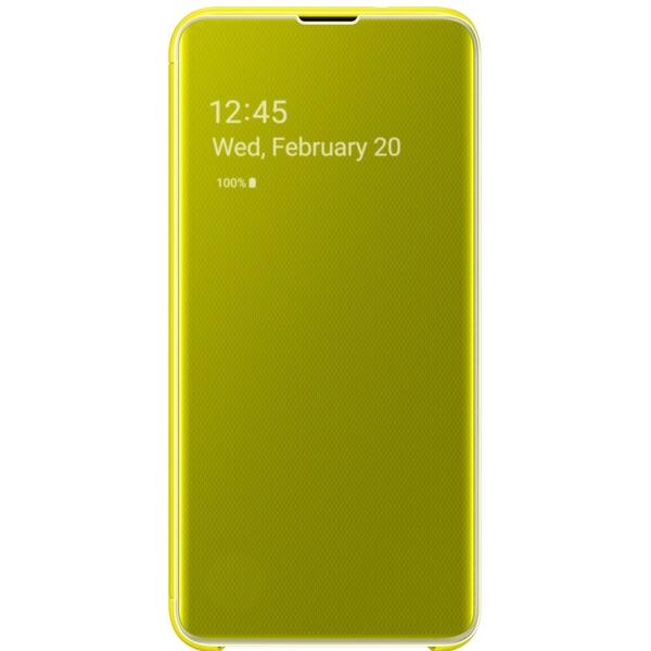 Samsung Husa Flip tip Clear View Cover Galben pentru Galaxy S10e
