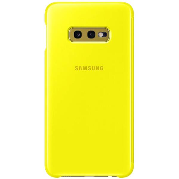 Samsung Husa Flip tip Clear View Cover Galben pentru Galaxy S10e