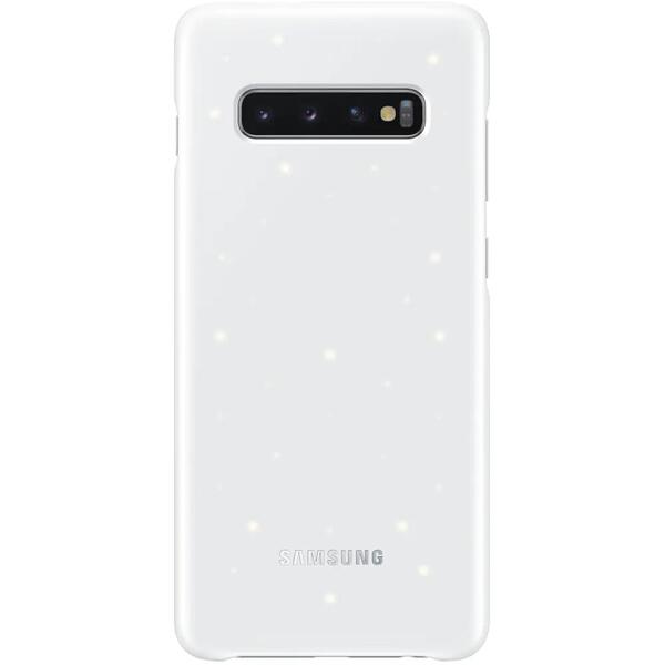 Samsung Capac spate tip LED Cover (NFC powered back cover) Alb pentru Galaxy S10 Plus