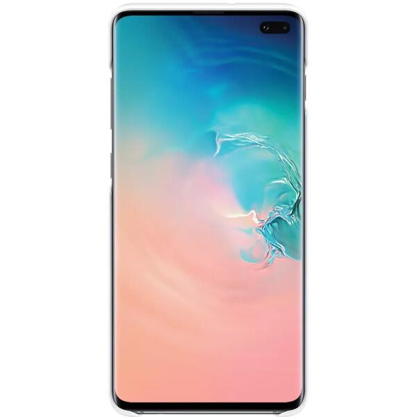 Samsung Capac spate tip LED Cover (NFC powered back cover) Alb pentru Galaxy S10 Plus