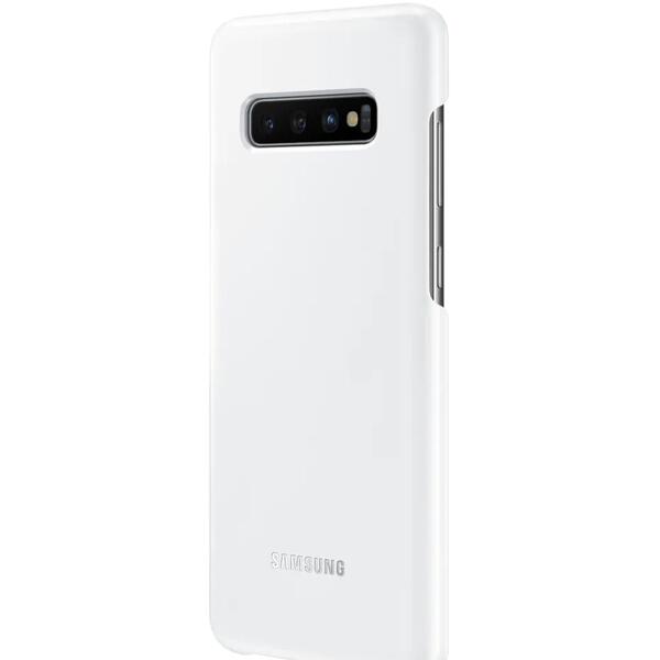 Samsung Capac spate tip LED Cover (NFC powered back cover) Alb pentru Galaxy S10 Plus