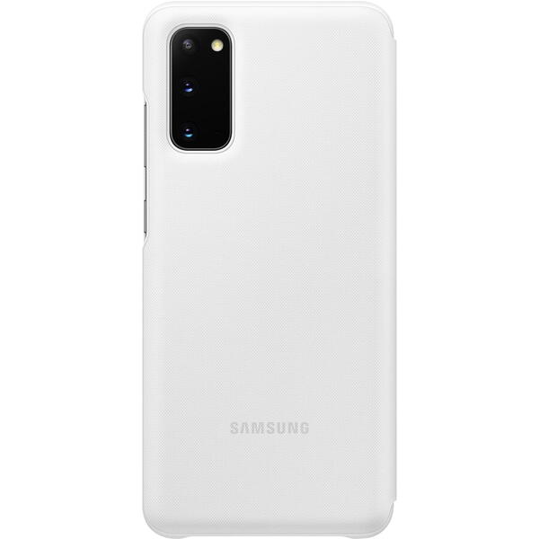 Samsung Husa tip LED View Cover Alb pentru Galaxy S20