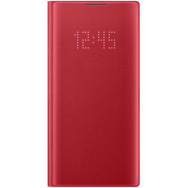 Samsung Husa tip Flip LED View Cover, Rosu pentru Galaxy Note 10