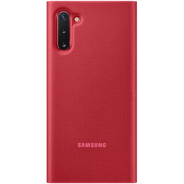 Samsung Husa tip Flip LED View Cover, Rosu pentru Galaxy Note 10