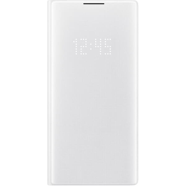 Samsung Husa tip Flip LED View Cover, Alb pentru Galaxy Note 10 Plus
