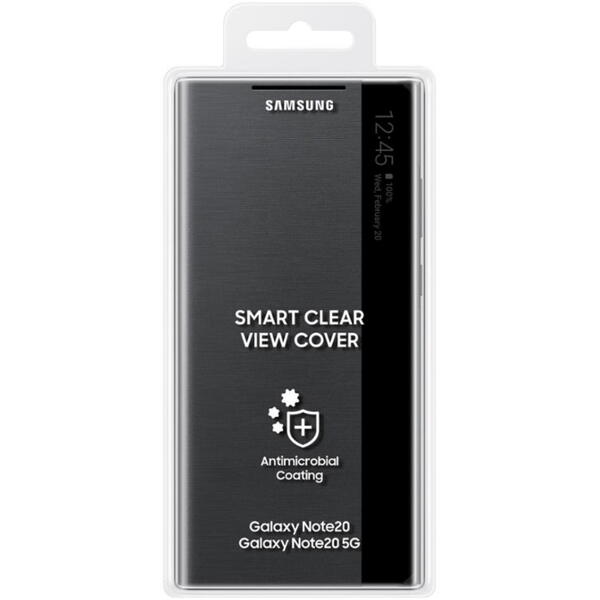 Samsung Husa Flip tip Clear View Cover Negru pentru Galaxy Note 20