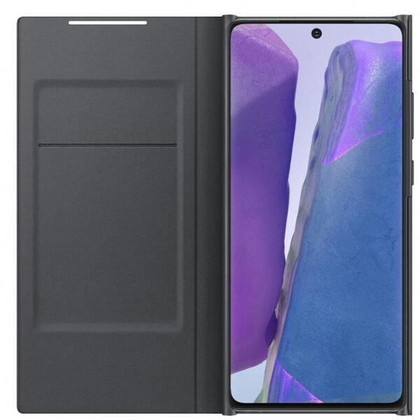 Samsung Husa tip Flip LED View Cover, Negru pentru Galaxy Note 20