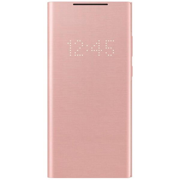 Samsung Husa tip Flip LED View Cover, Maro Copper pentru Galaxy Note 20