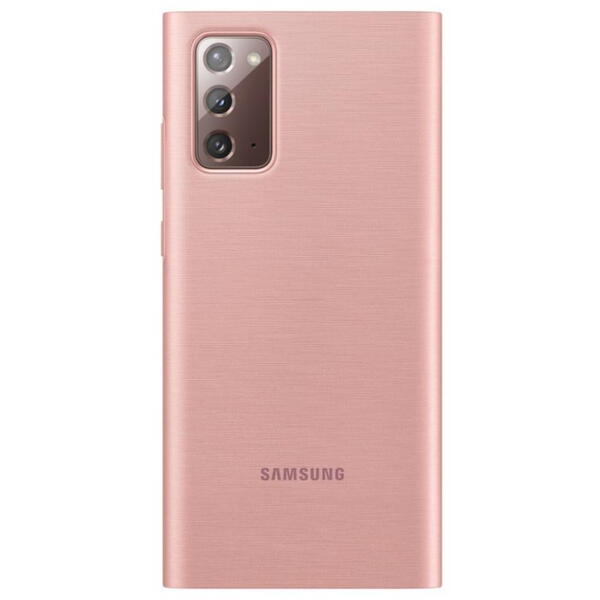 Samsung Husa tip Flip LED View Cover, Maro Copper pentru Galaxy Note 20